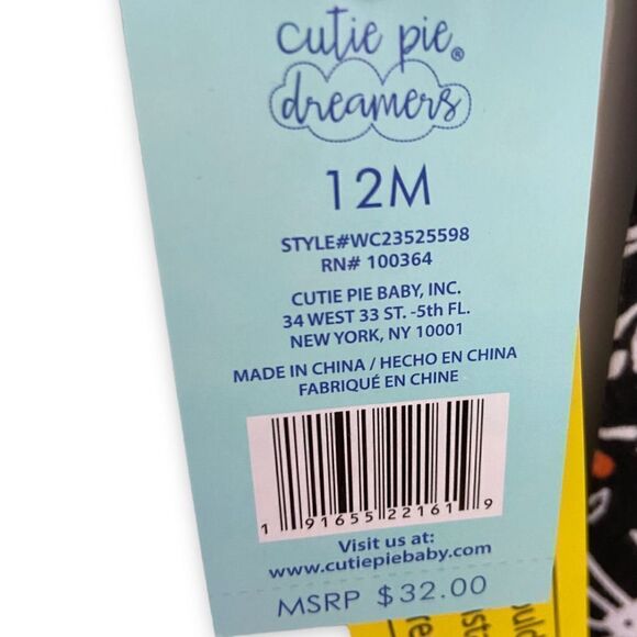 Cutie Pie Dreamers Glow in the Dark Multipack T-Rex Halloween PJ Set 12M - Picture 9 of 9